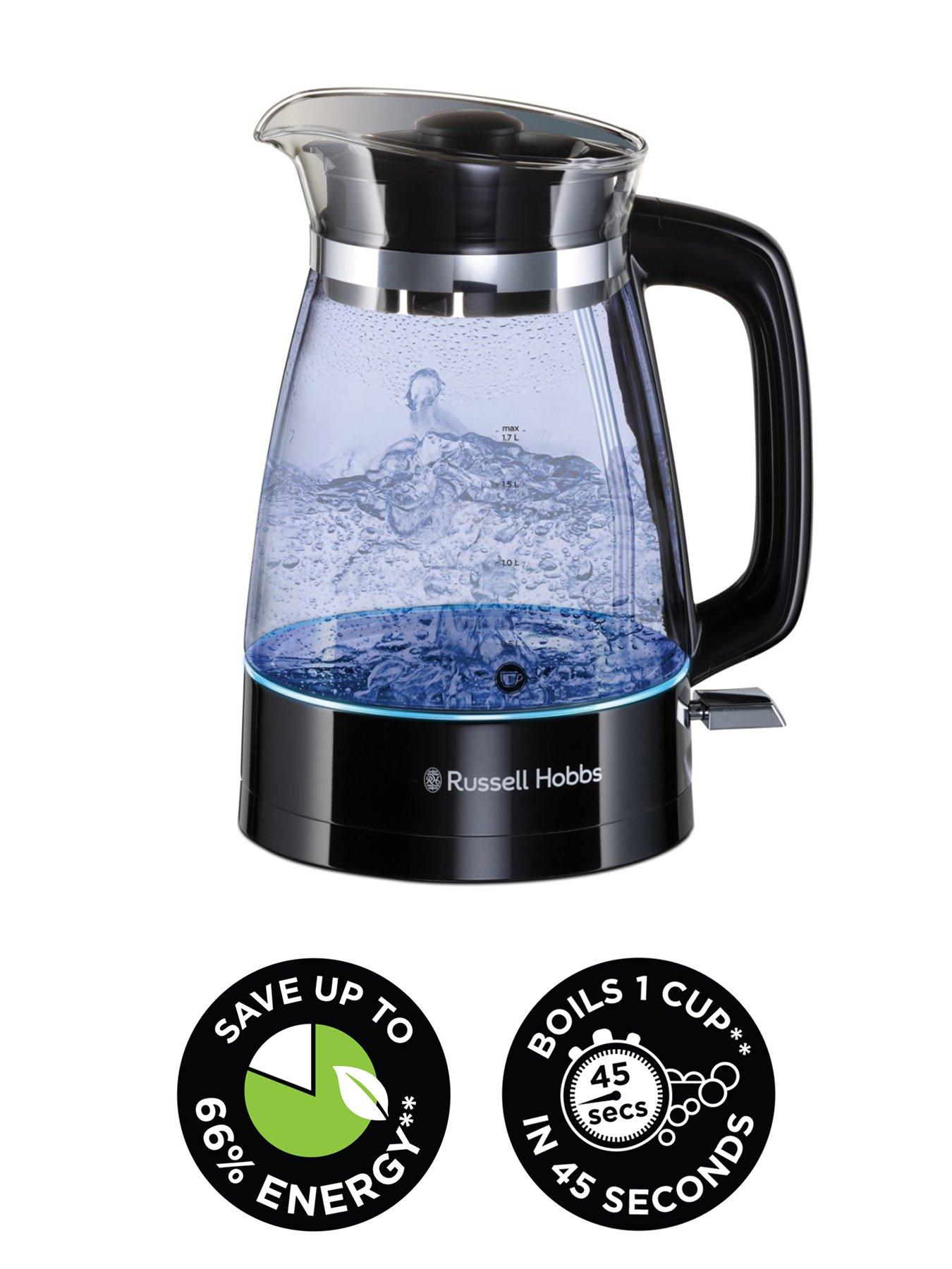Image 6 of 7 of Russell Hobbs Hourglass Black Glass Kettle - 26080