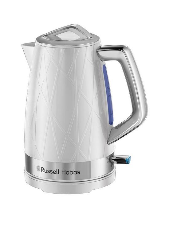 front image of russell-hobbs-structure-white-plastic-kettle-28080