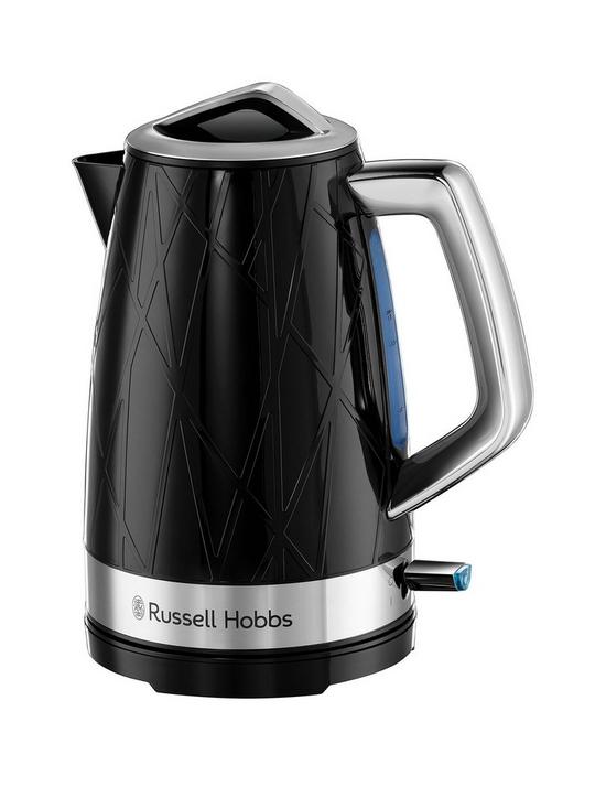front image of russell-hobbs-structure-black-plastic-kettle-28081