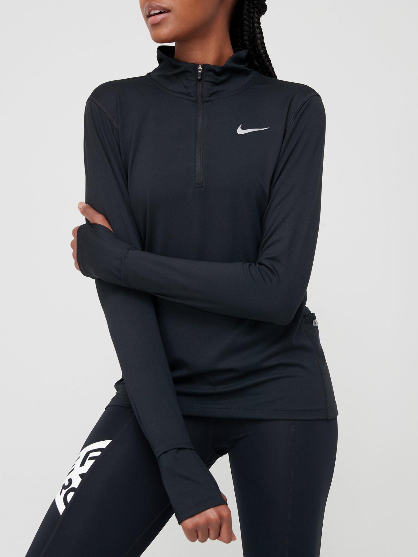 Nike zip discount up running top