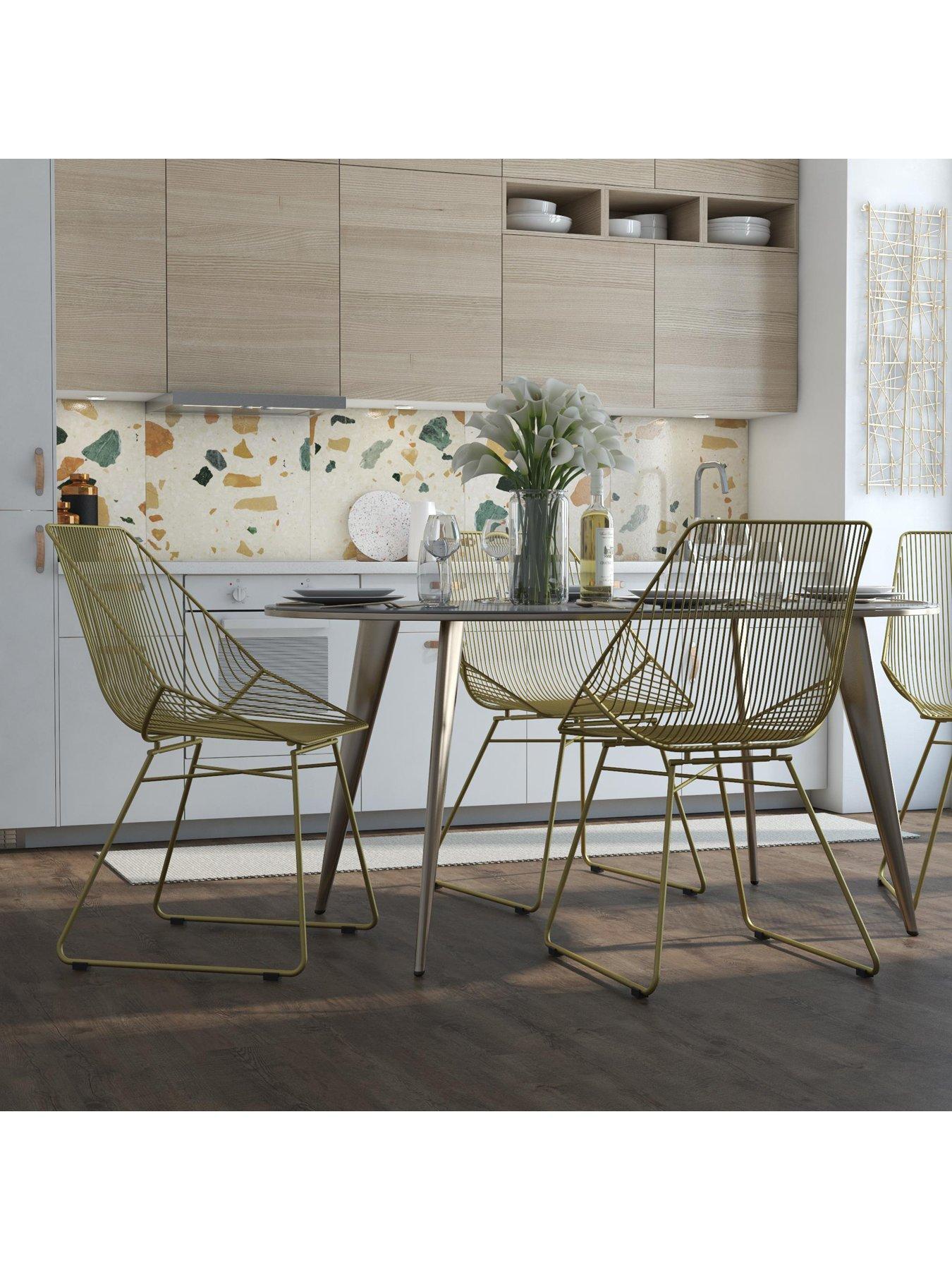  image of cosmoliving-by-cosmopolitan-ellis-accentdining-chairnbsp--gold-metal