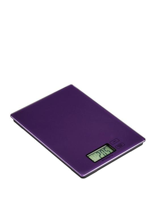 front image of premier-housewares-5kg-kitchen-scale-purple