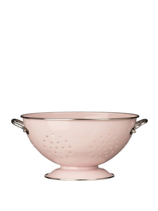 front image of premier-housewares-retro-colander-pink
