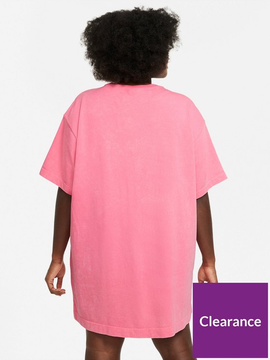 stillFront image of nike-nswnbspcurvenbspwash-short-sleeved-dress-pink