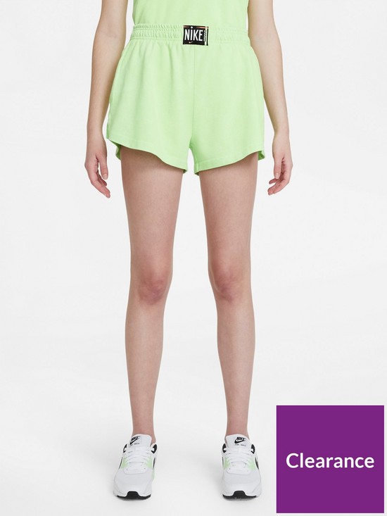 front image of nike-nswnbspwash-shorts-green