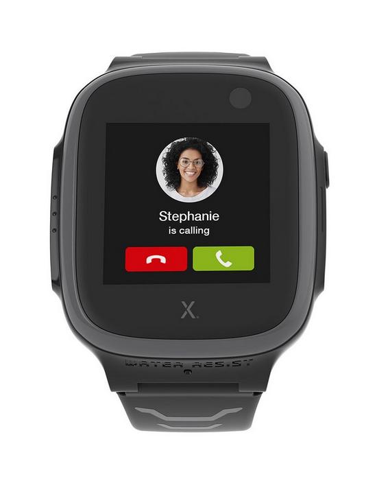 front image of xplora-x5-play-black-kids-smartwatch
