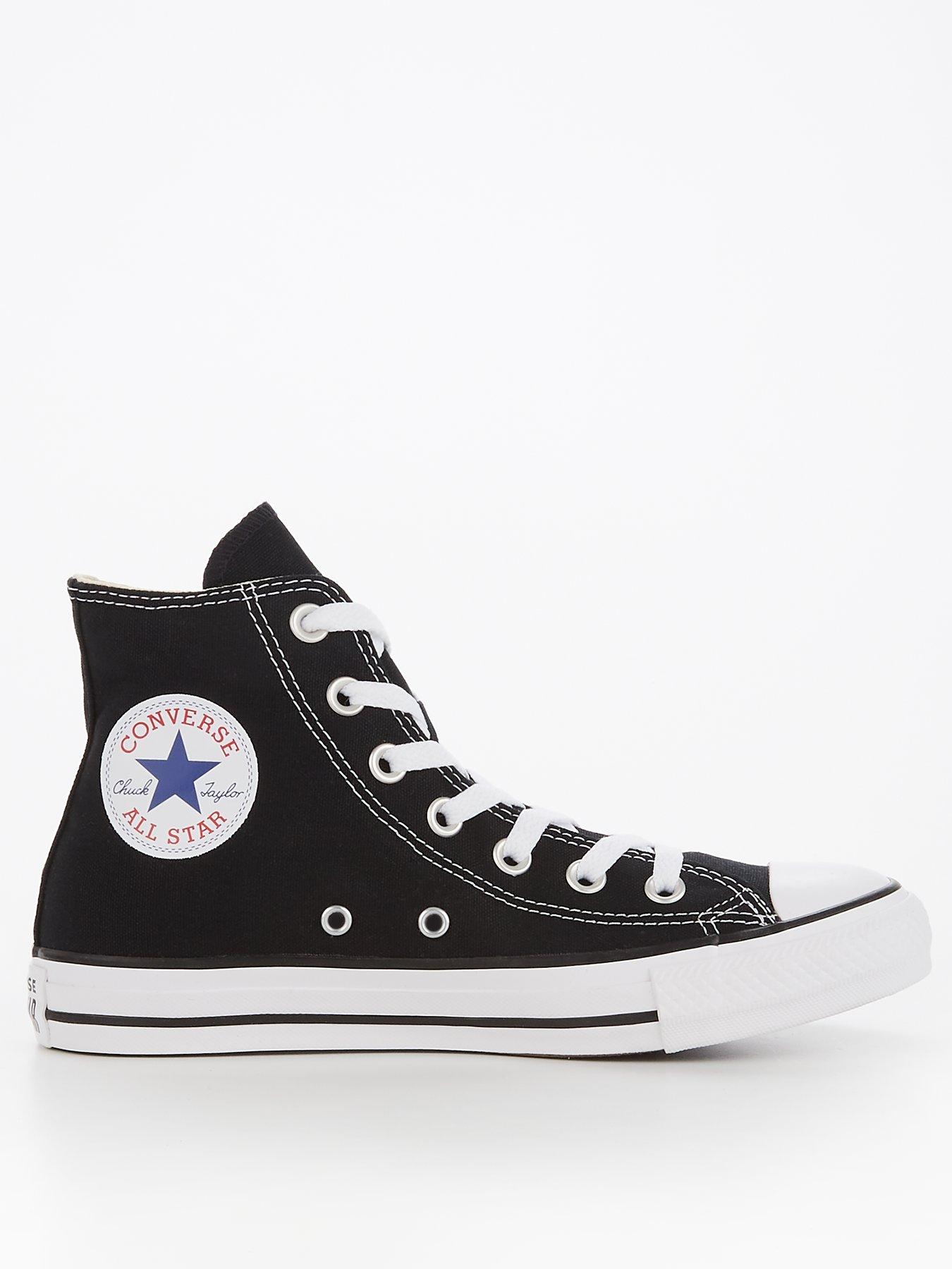 Converse Leather Hi Top Trainers Black littlewoods