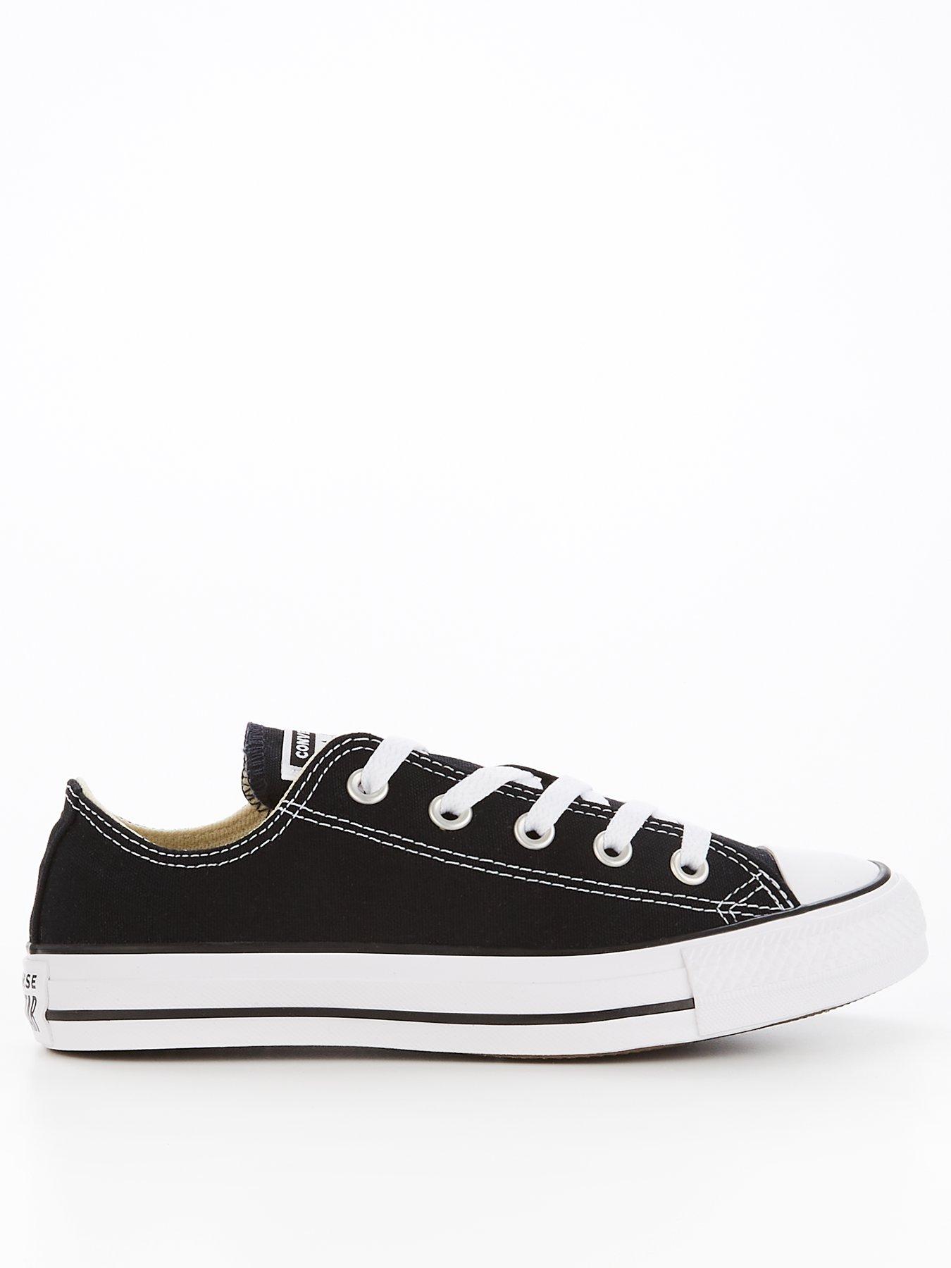 Converse Wide Fit Ox Trainers Black Littlewoods