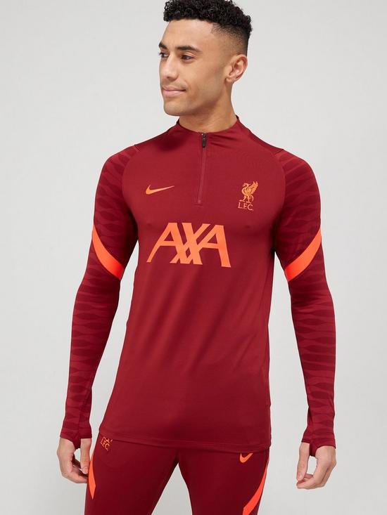 front image of nike-liverpool-fcnbsp2122-strike-drill-top-red