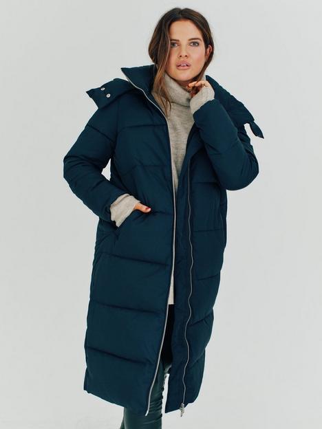 binky-x-very-longline-padded-coat-with-hood-navy
