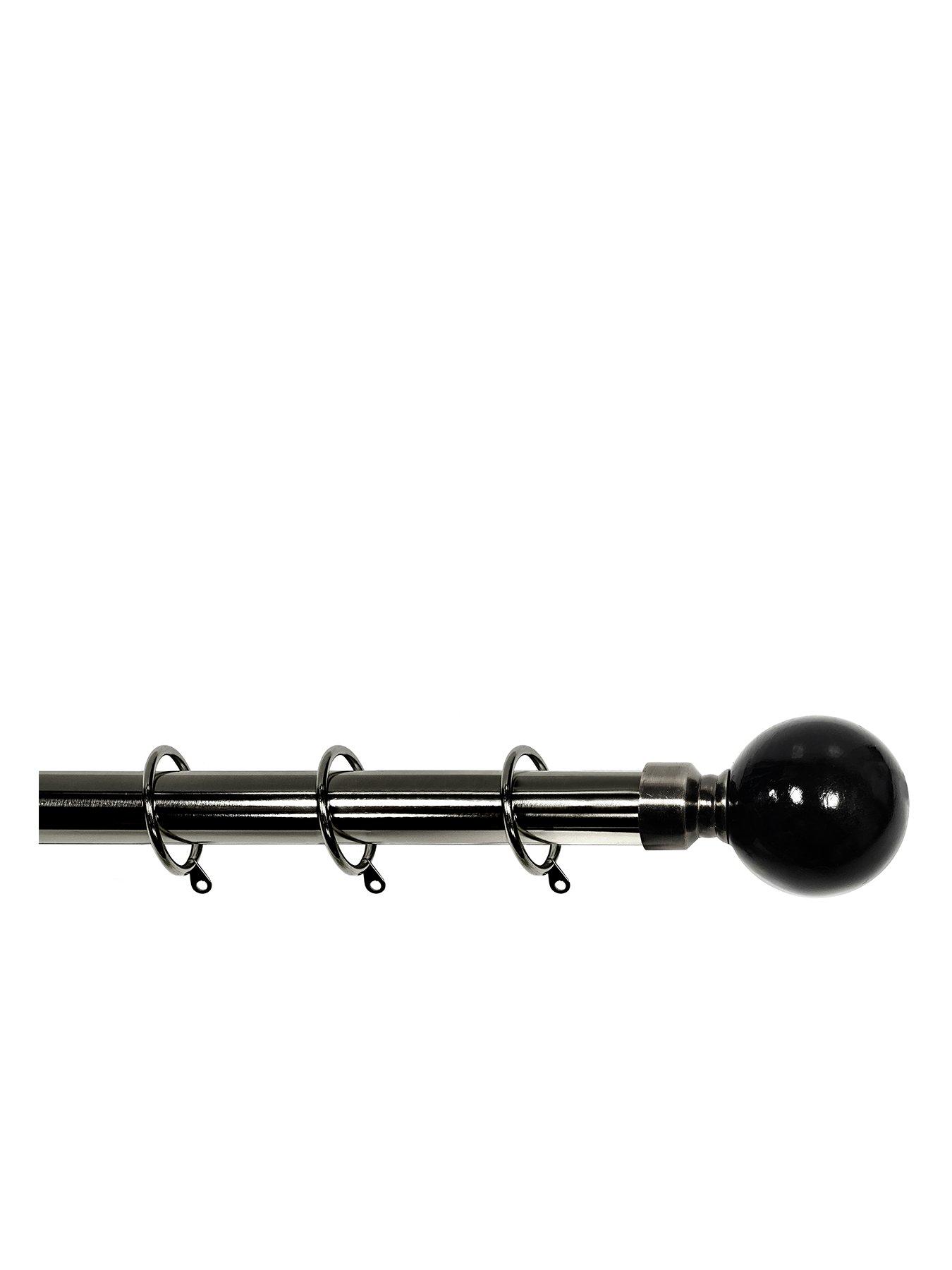 undefined Painted Ball Finial 25-28mm Extendable Curtain Pole 90-160cm