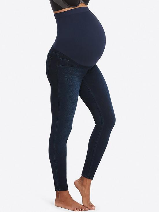 front image of spanx-medium-control-mama-jean-ish-legging-black