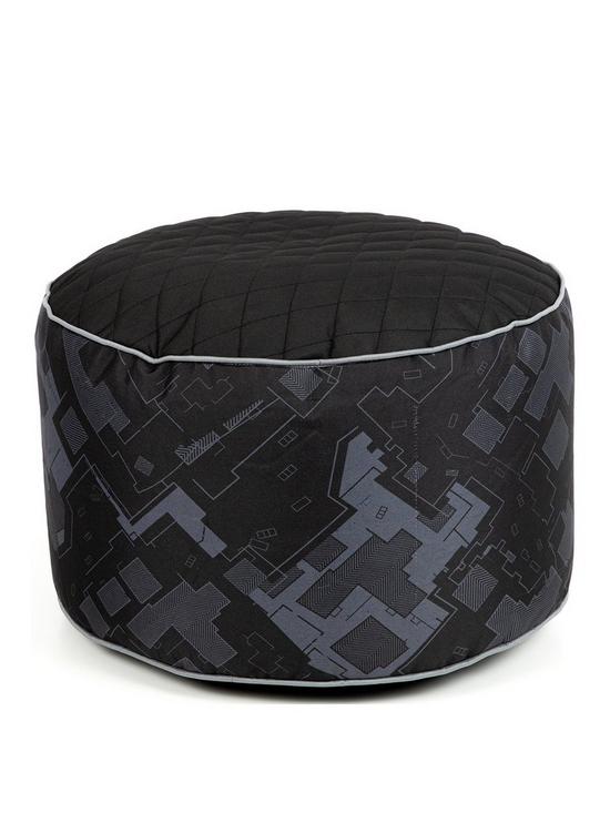 front image of call-of-duty-ghost-gaming-beanbag-footstool