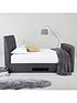  image of pavelonnbspfabric-side-lift-ottoman-storage-tv-bed-with-bluetooth-usb-chargers-mattress-options-buy-and-savep