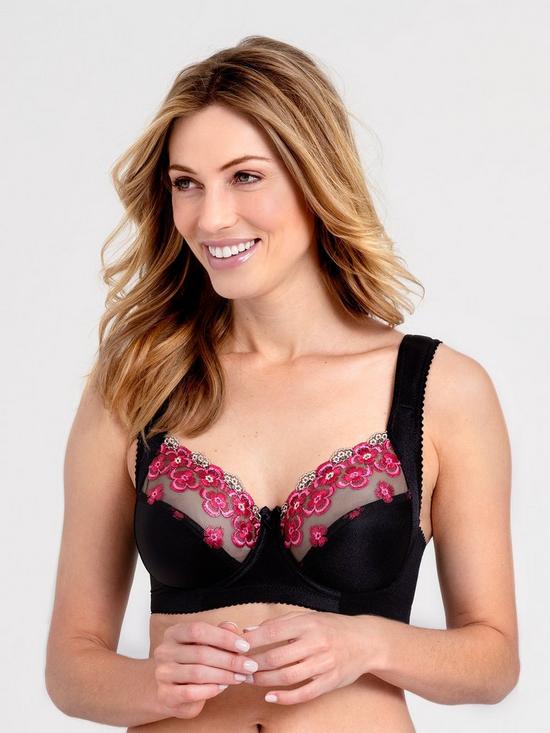 front image of miss-mary-of-sweden-flora-underwired-bra-black