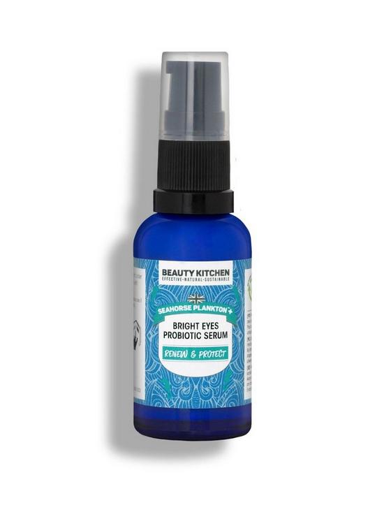 front image of beauty-kitchen-seahorse-plankton-bright-eyes-probiotic-serum-30ml