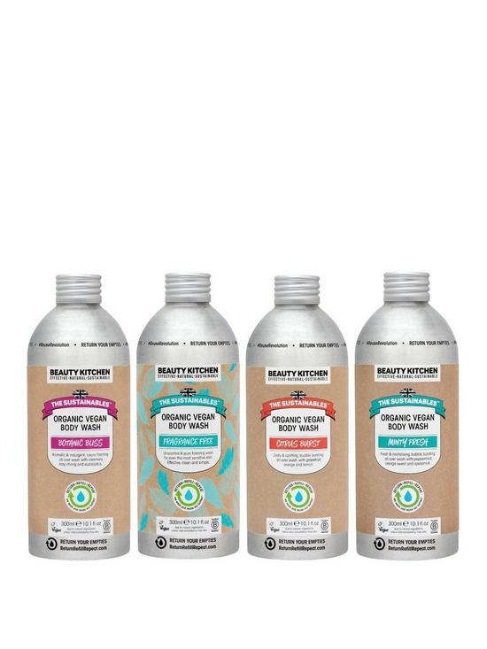front image of beauty-kitchen-the-sustainables-4-packnbspbody-wash-bundle-total-weight-1200ml