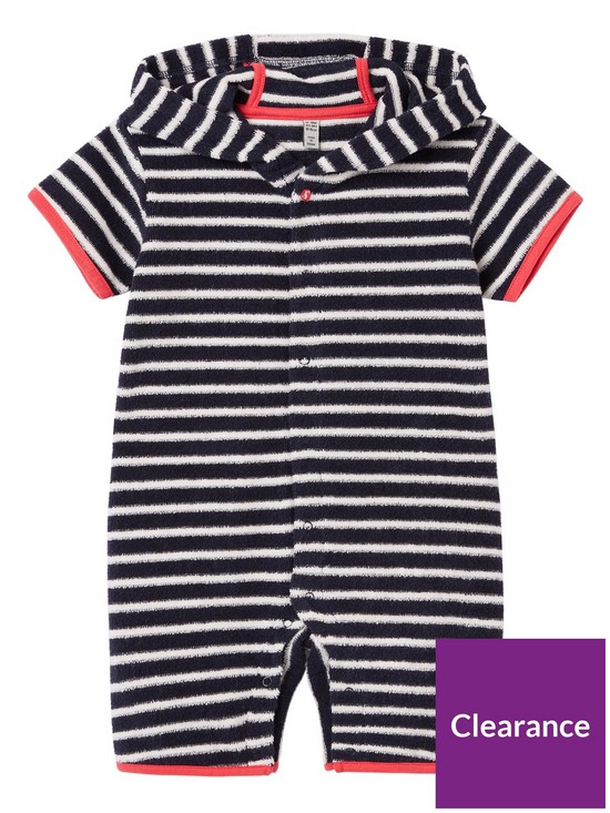front image of joules-baby-boys-rockpooler-stripe-towelling-romper-suit-navy