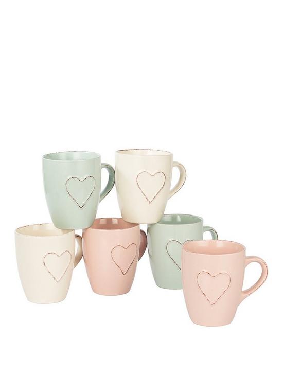 front image of waterside-set-of-6-heritage-heart-mug-set