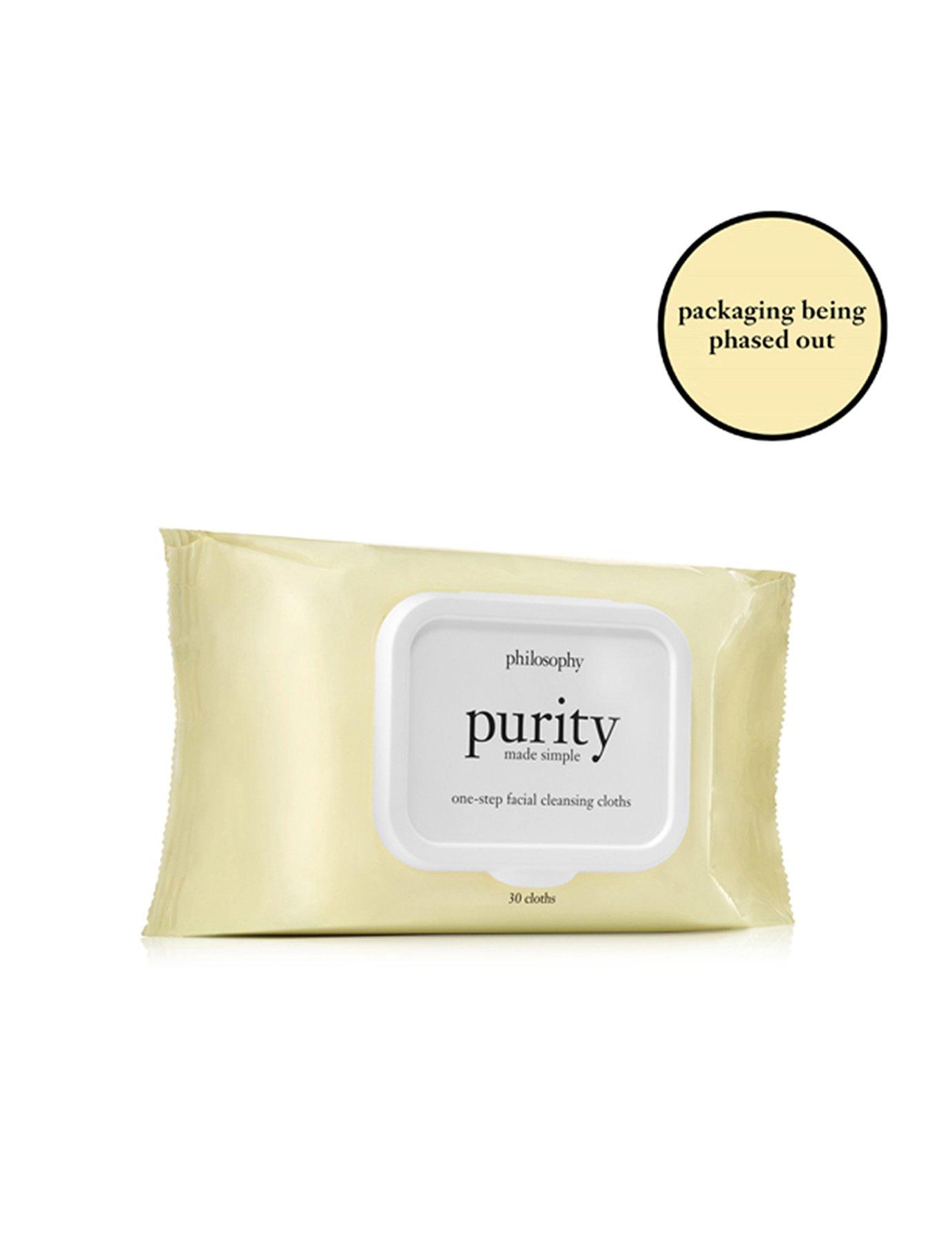  image of philosophy-purity-cleansing-3-in-1-biodegradable-wipes-x30