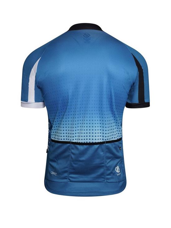 stillFront image of dare-2b-dare2b-petrol-blue-hexagon-gradient-print-cycling-jersey