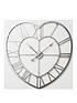  image of hometime-metal-heart-shaped-wall-clock