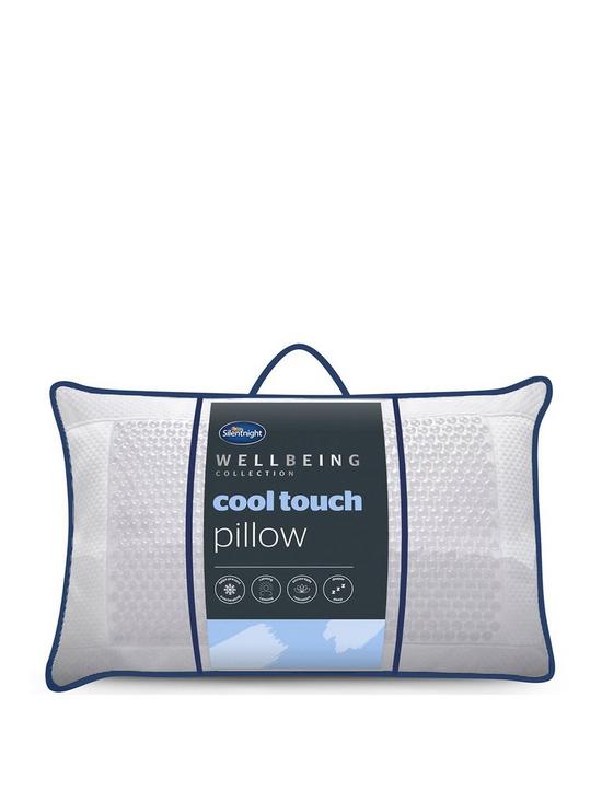 front image of silentnight-wellbeing-cool-touch-pillow-white