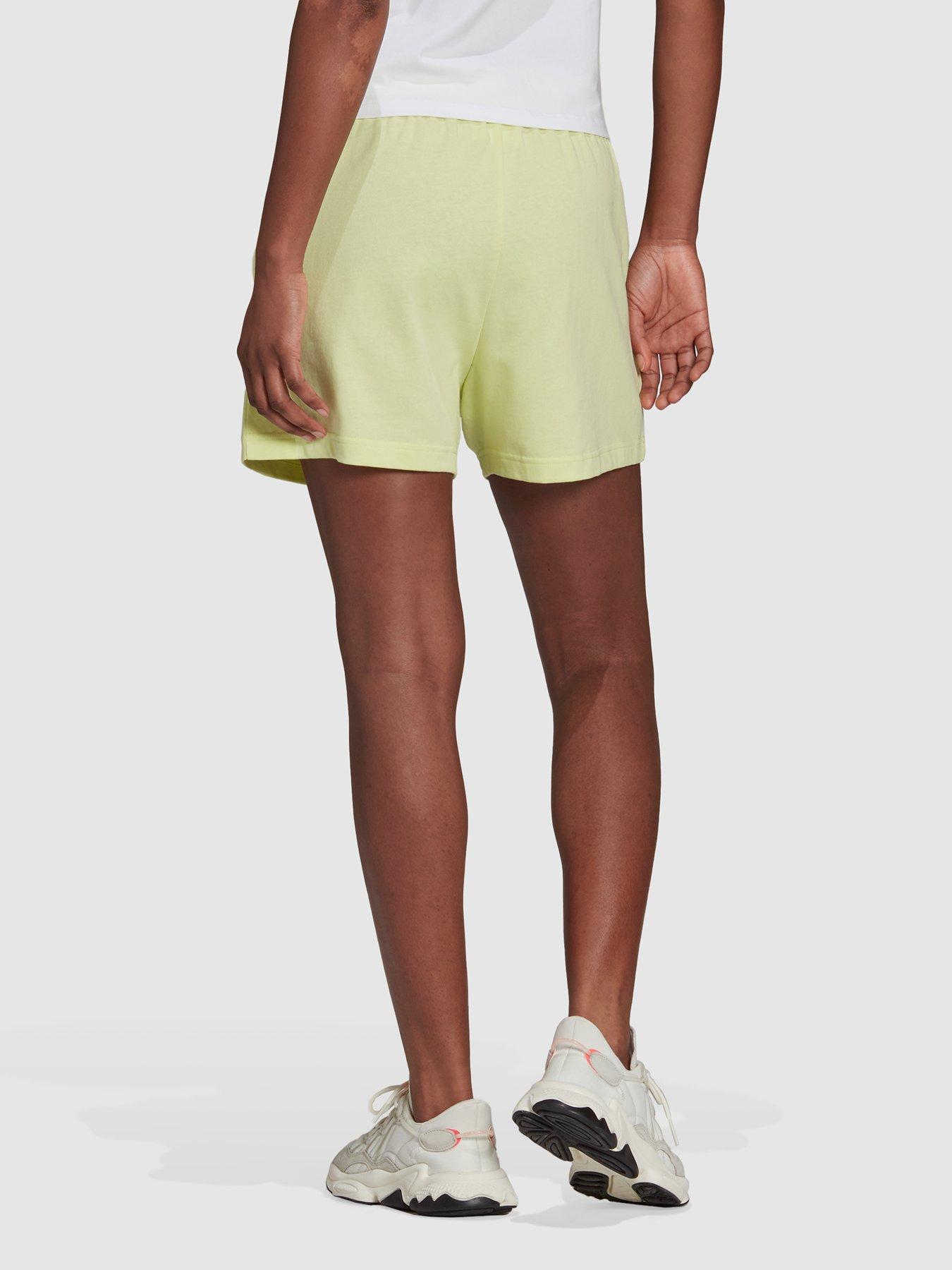 pastel yellow adidas shorts