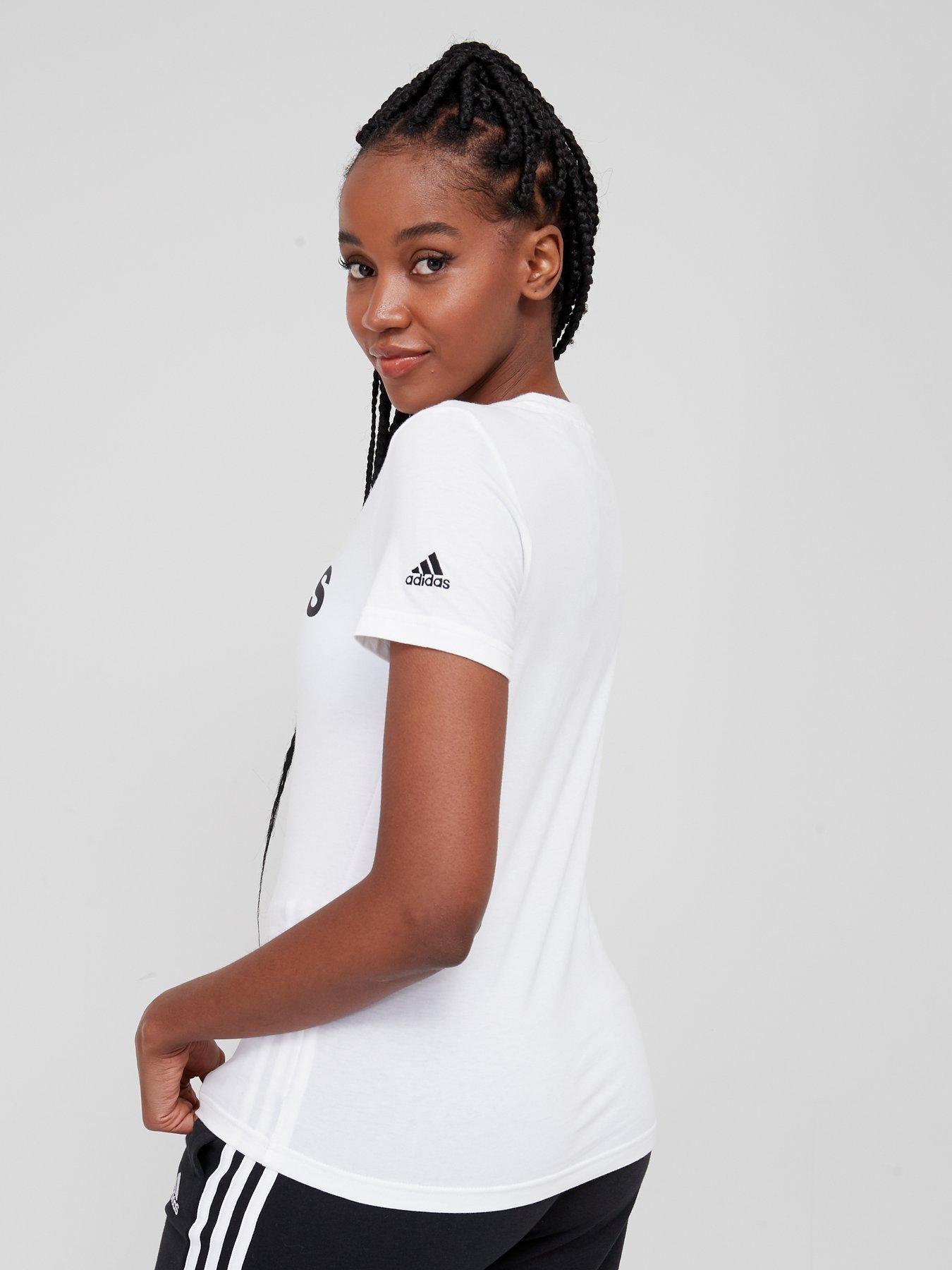 Sportswear Essentials T-Shirt - Linear White/Black Slim adidas