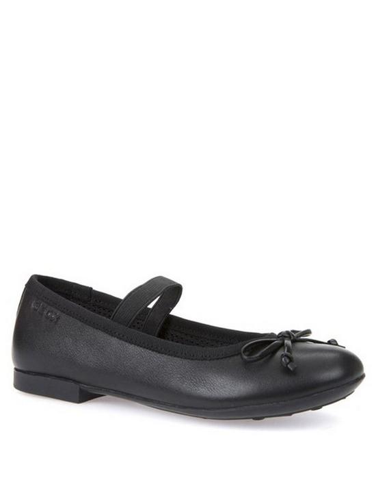 front image of geox-girlsnbspplie-ballerina-shoes-black