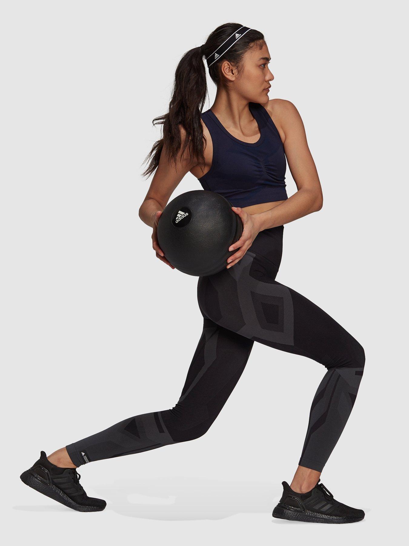 adidas Formotion Sculpt 7/8 Leggings - Black/Grey | littlewoods.com
