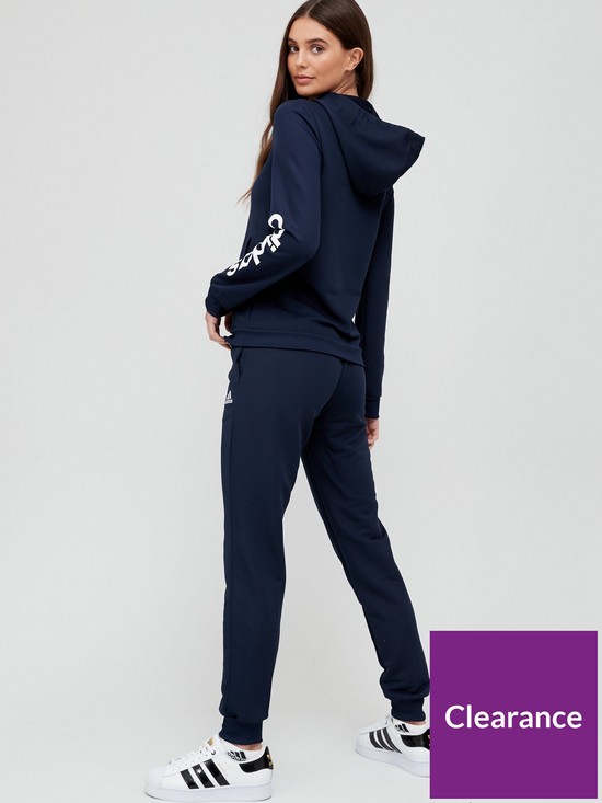 stillFront image of adidas-essentials-linear-tracksuit-navywhite