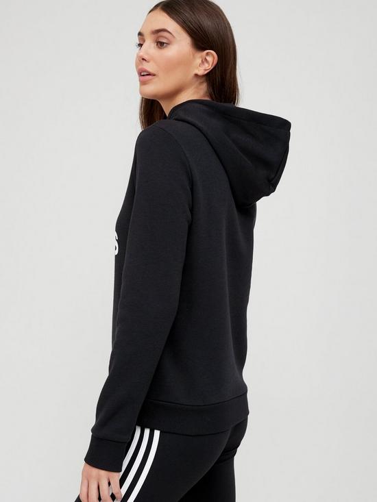 stillFront image of adidas-essentials-big-logo-fleece-hoodie-blackwhite