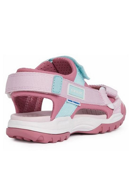 stillFront image of geox-girls-borealis-sandals-pink