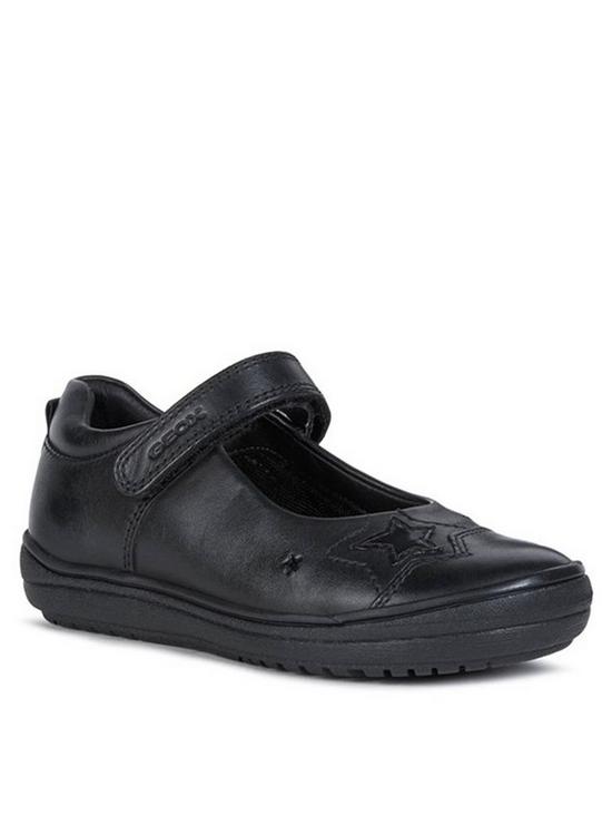 front image of geox-hadriel-school-shoes-black