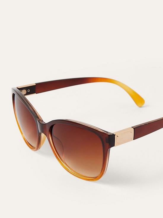 stillFront image of monsoon-reena-round-wrap-sunglasses-brown
