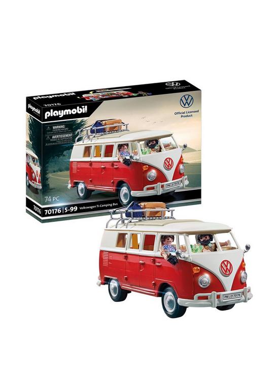 front image of playmobil-70176-volkswagen-t1-camping-bus
