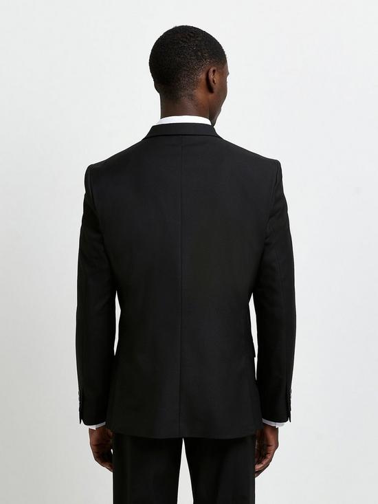 stillFront image of river-island-black-skinny-twill-suit-jacket