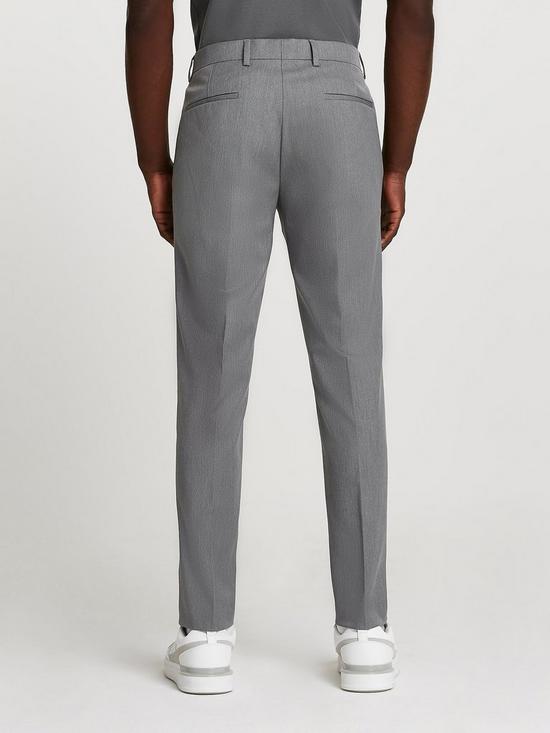 stillFront image of river-island-skinny-fit-twill-suit-trousers-grey