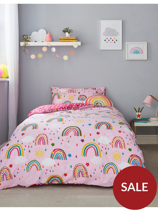 front image of silentnight-healthy-growth-rainbow-duvet-cover-multi