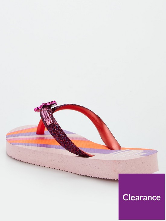 stillFront image of havaianas-slim-glitter-ii-unicorn-flip-flop-sandals-pink