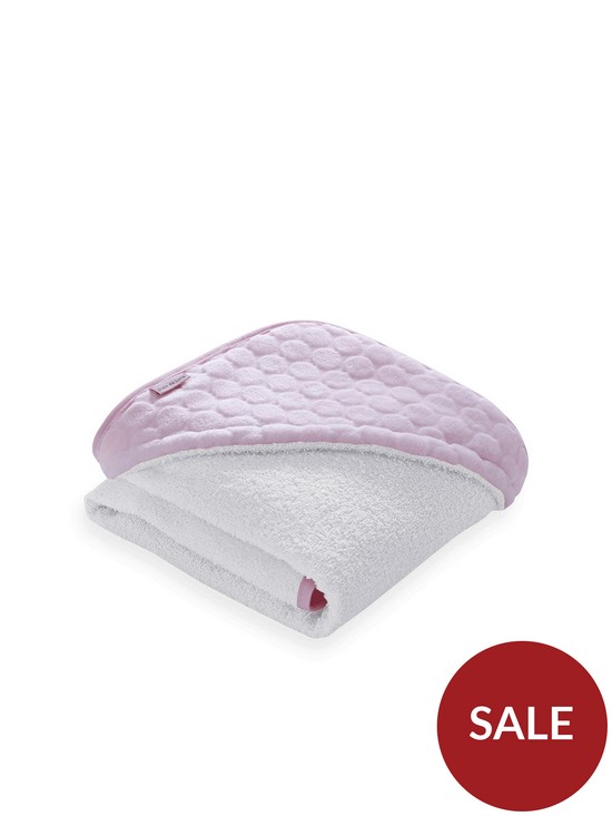 stillFront image of clair-de-lune-marshmallow-hooded-towel-pink