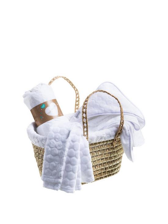 front image of clair-de-lune-marshmallow-babys-first-moses-gift-set-white