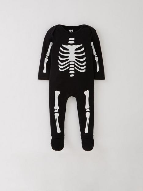 mini-v-by-very-baby-skeleton-halloween-mini-me-sleepsuit-black