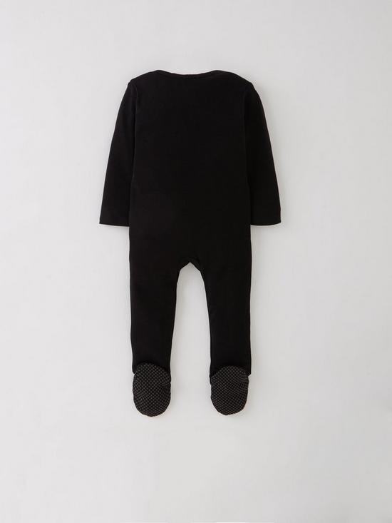 back image of mini-v-by-very-baby-skeleton-halloween-mini-me-sleepsuit-black