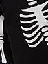  image of mini-v-by-very-baby-skeleton-halloween-mini-me-sleepsuit-black