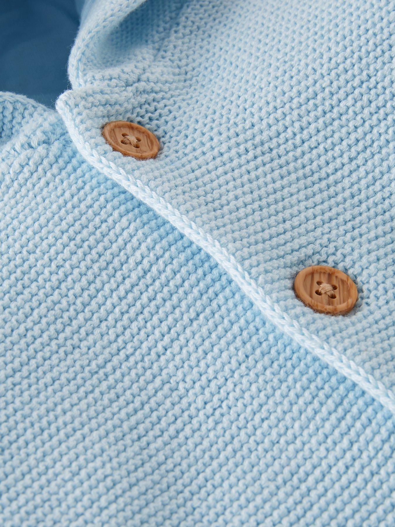 Image 3 of 3 of Mini V by Very Baby Boy&nbsp;Lined Cardigan - Blue&nbsp;