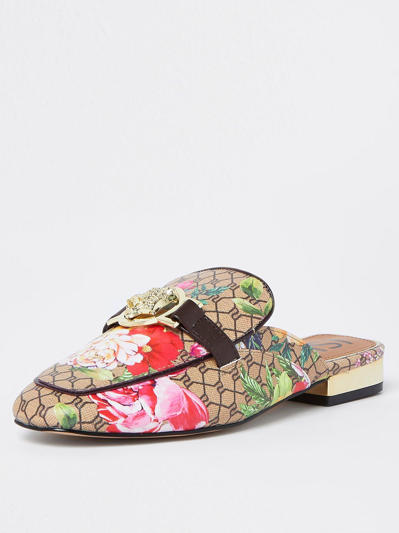 river island backless loafers