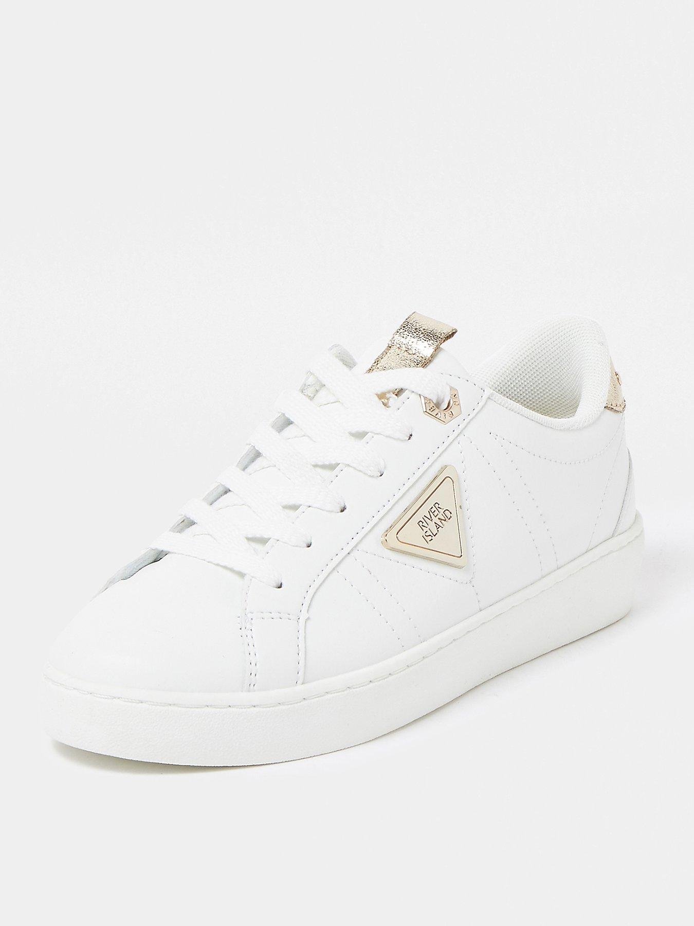 river island white trainers womens