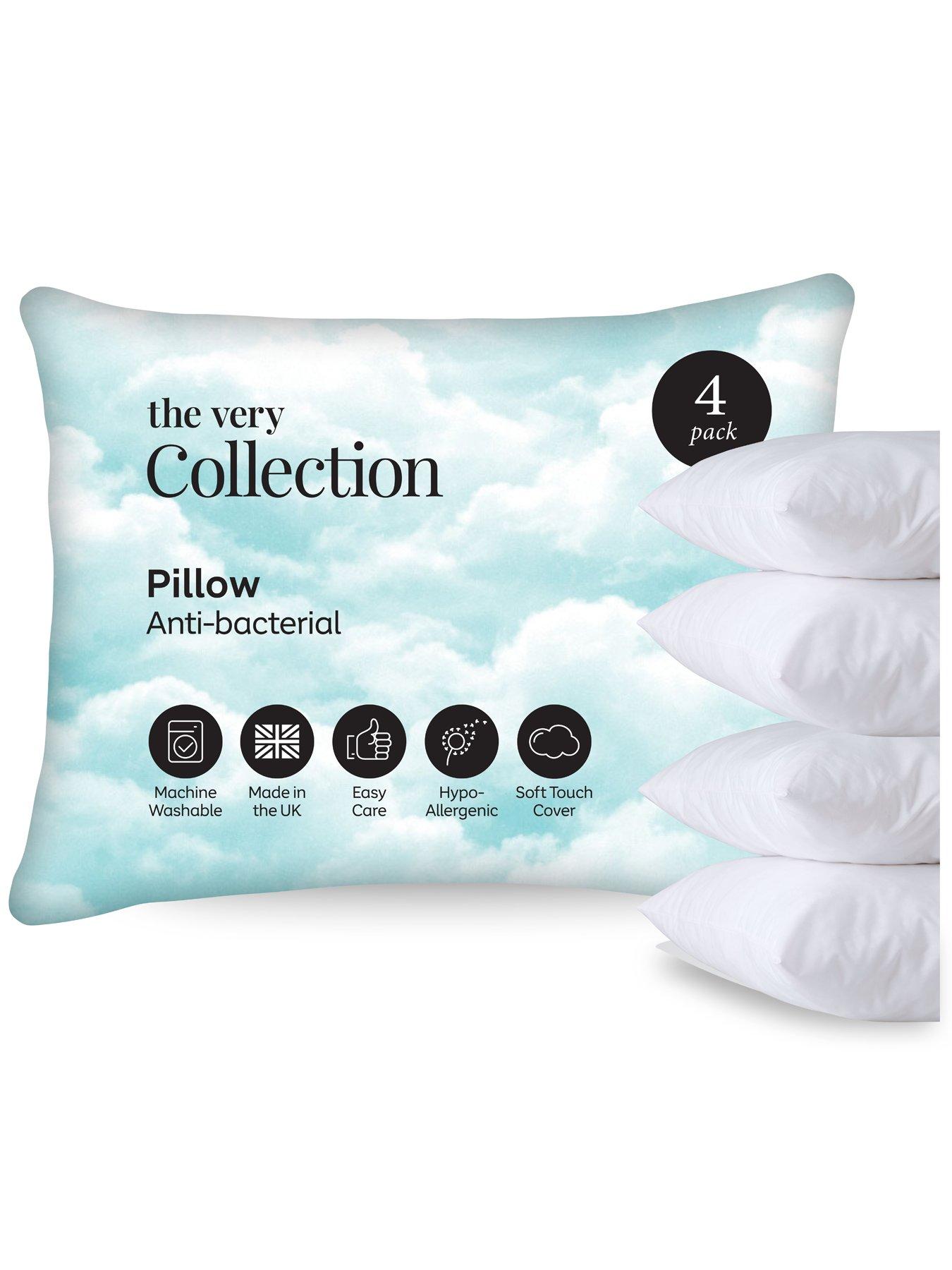 Image 1 of 6 of The Very Collection Anti-bacterial 4 Pack Pillows - White